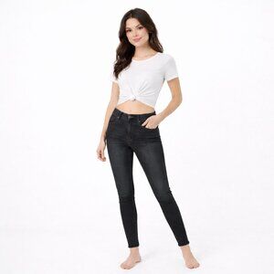 We The Free People Black Wash Raw Hem Women's Skinny Jeans Size 25